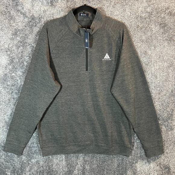 Turtleson 1/4 Zip Pullover Mens Large Gray Golf Casual Comfort Performance New - Picture 1 of 10